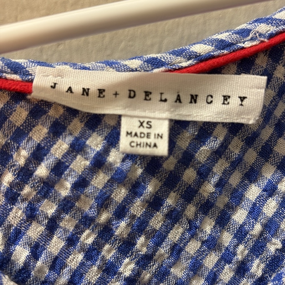 Blue gingham blouse - Picture 2 of 2